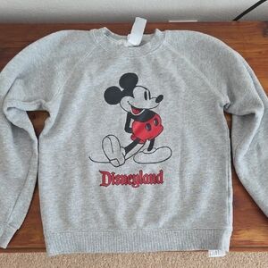 Disney Gray Crewneck Sweater with Mickey Mouse